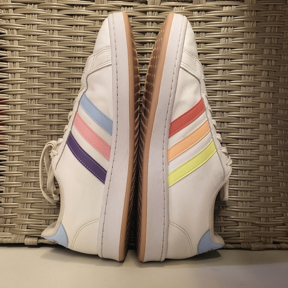 Adidas Grand Court Pride Sneakers Mens 12 White Rainbow Cloudfoam